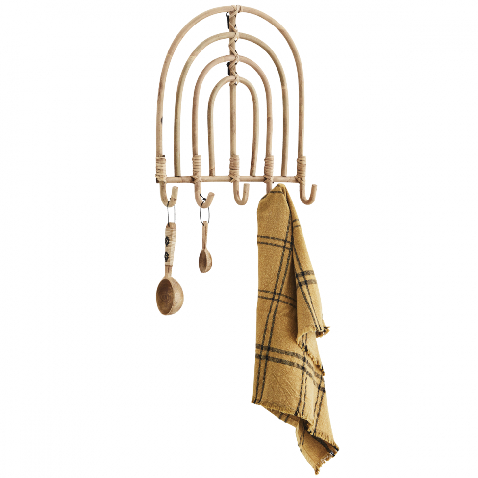 Kledinghanger 'Rattan Coat Rack' - Natuurlijk
