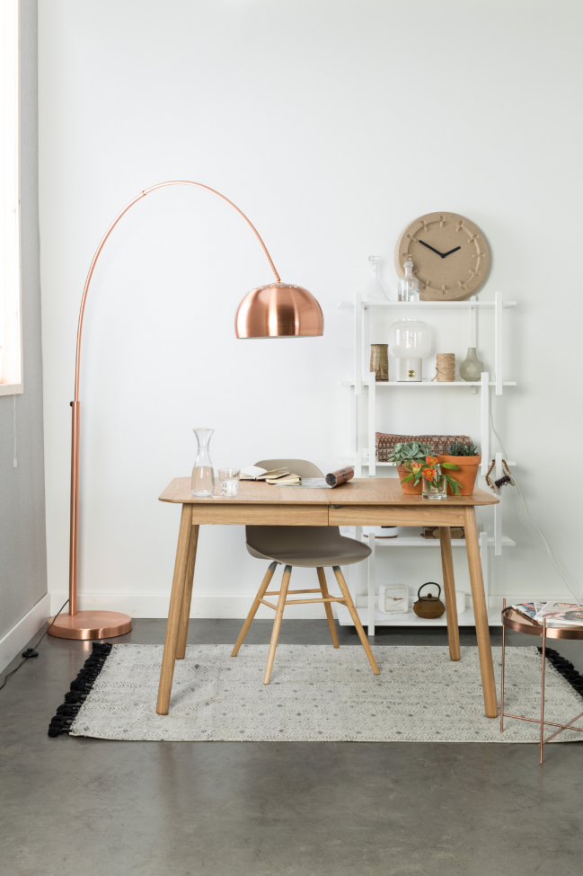 Tafel 'Glimpse' 120-162x80cm - Eik