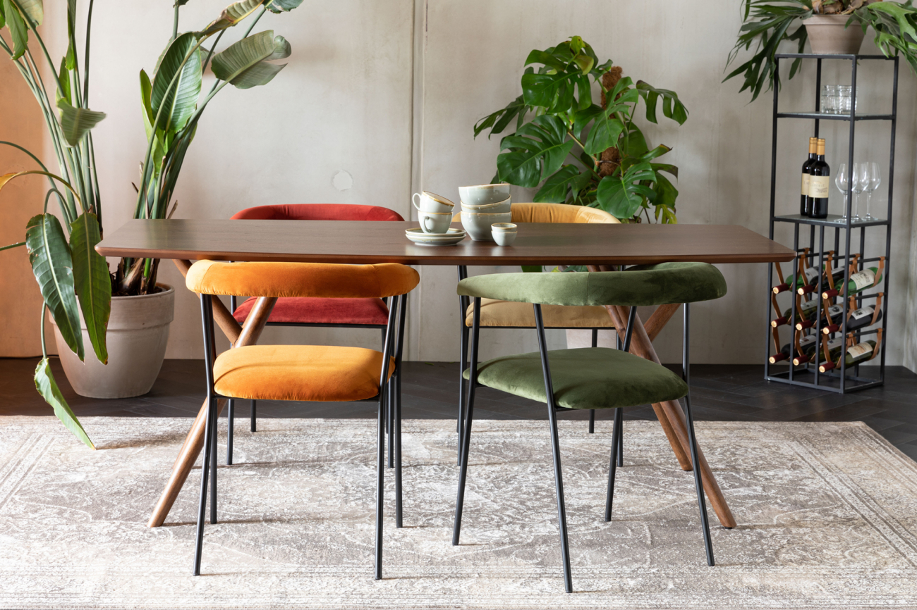 Eettafel 'Malaya' 180x90cm - Noten