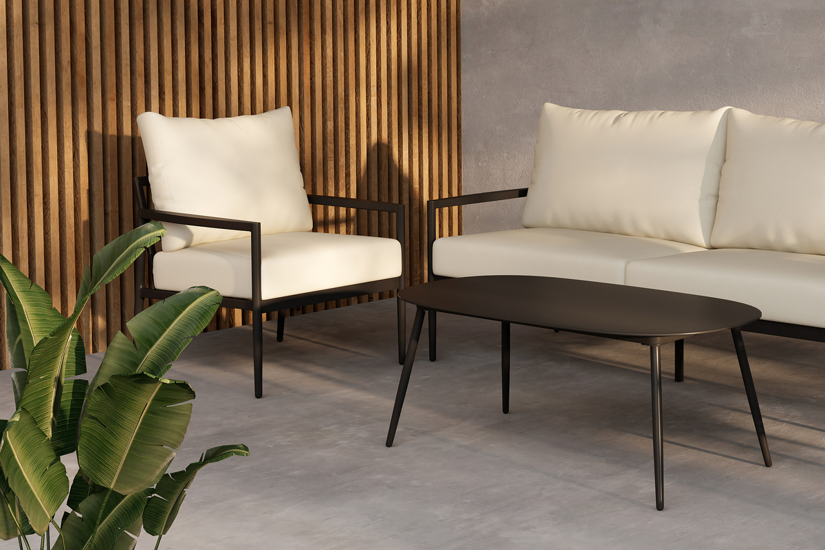 Loungeset 'Pozzallo' - Zwart