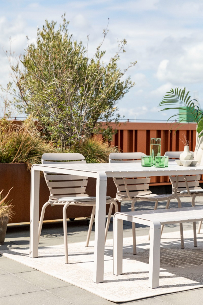 Tuin tafel 'Vondel' 168,5x87cm - Wit