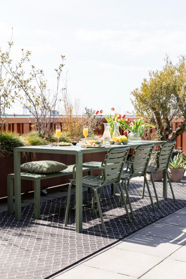 Tuin tafel 'Vondel' 214x97cm - Groen