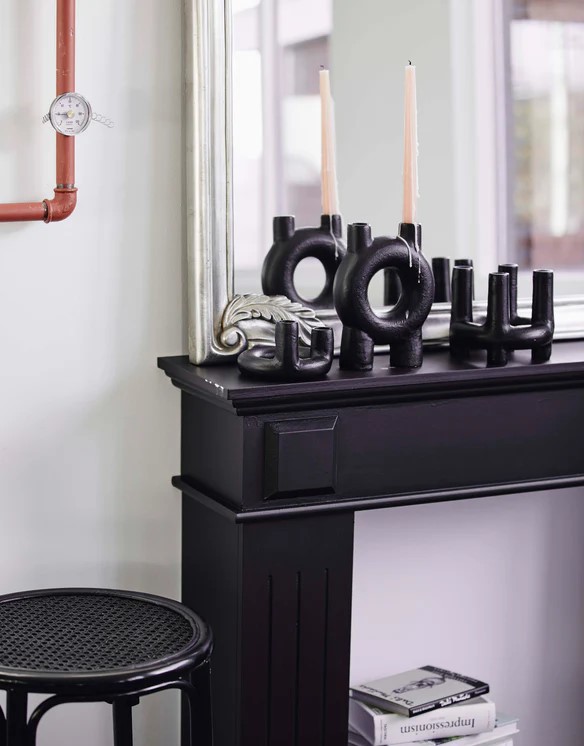 Kaarsenhouder 'TORO' - Zwart