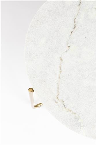 Salontafel 'Timpa' Rond 70cm - Marmer/Goud