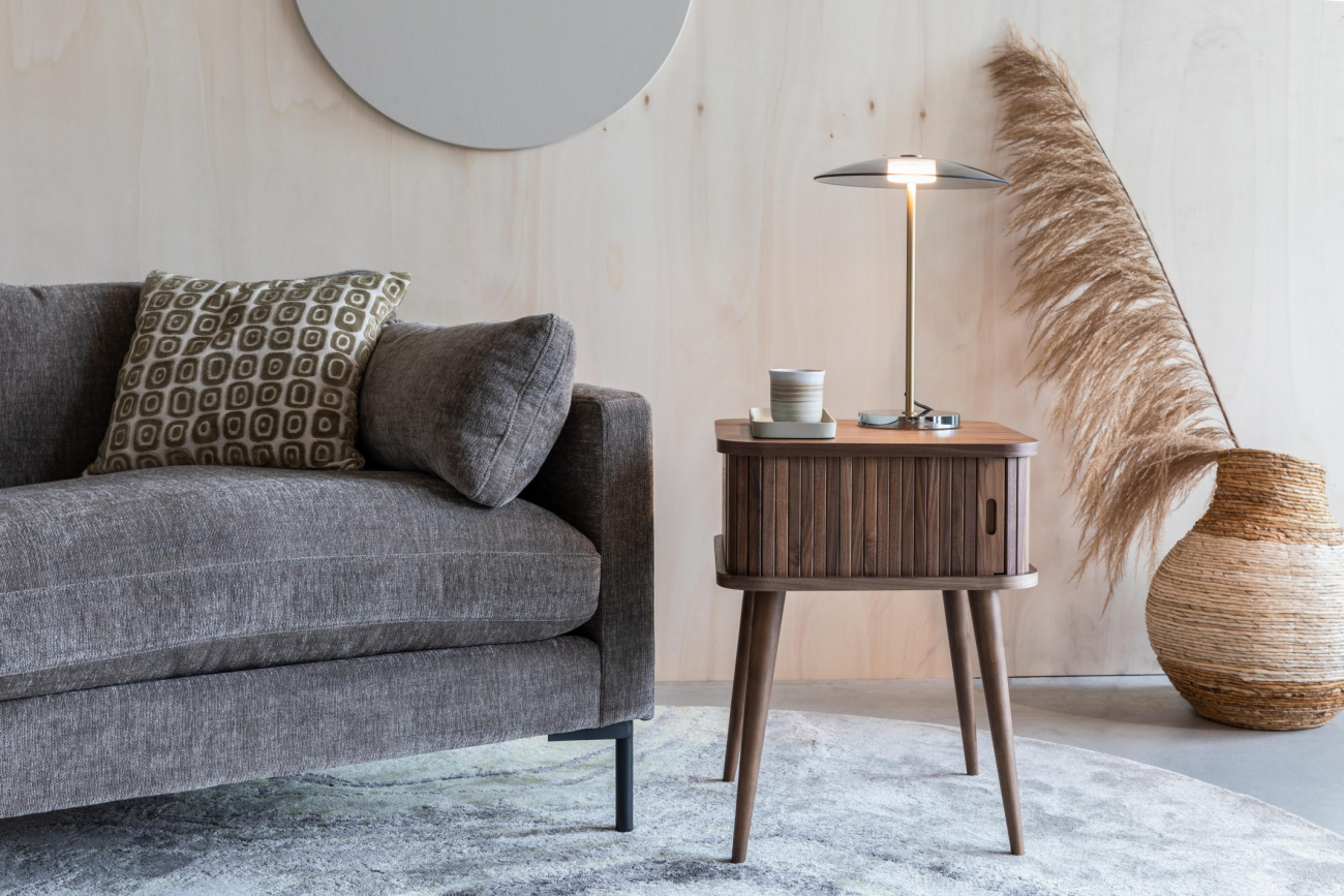 Bijzettafel/Slaapkamertafel 'Barbier' - Walnoot