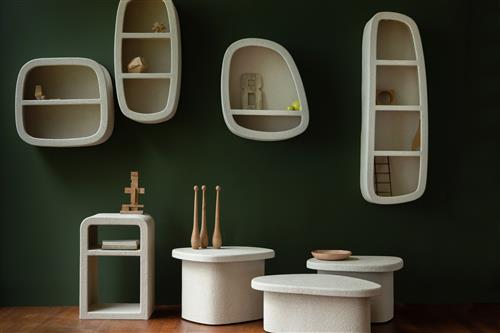 Bijzettafel 'Veda' 35cm - Beige