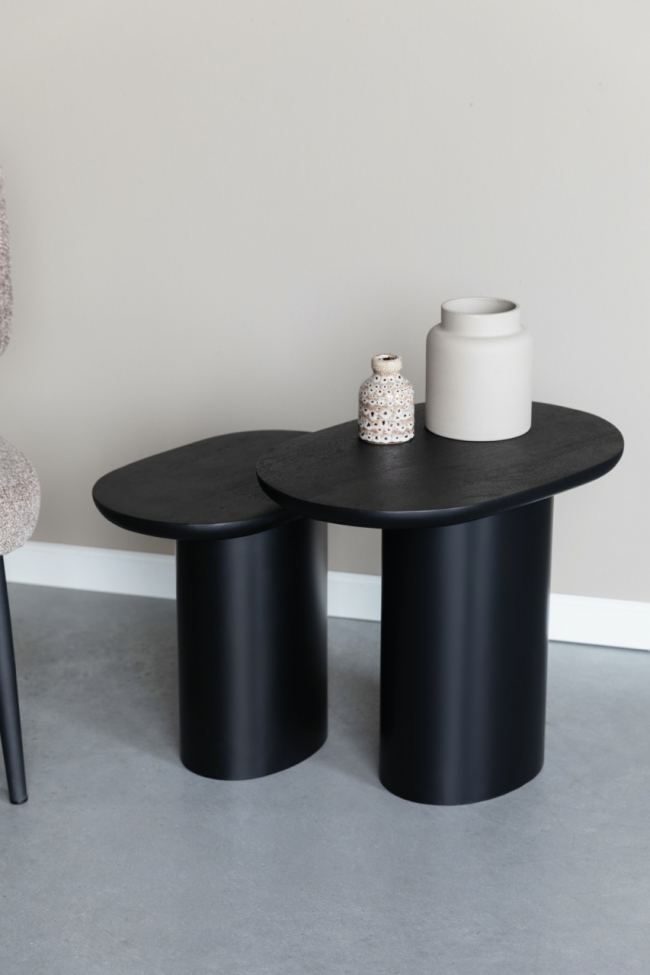 Tafel 2-set 'Bela' - Zwart