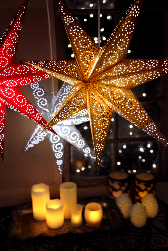 Kerstster 'Antique' - Rood