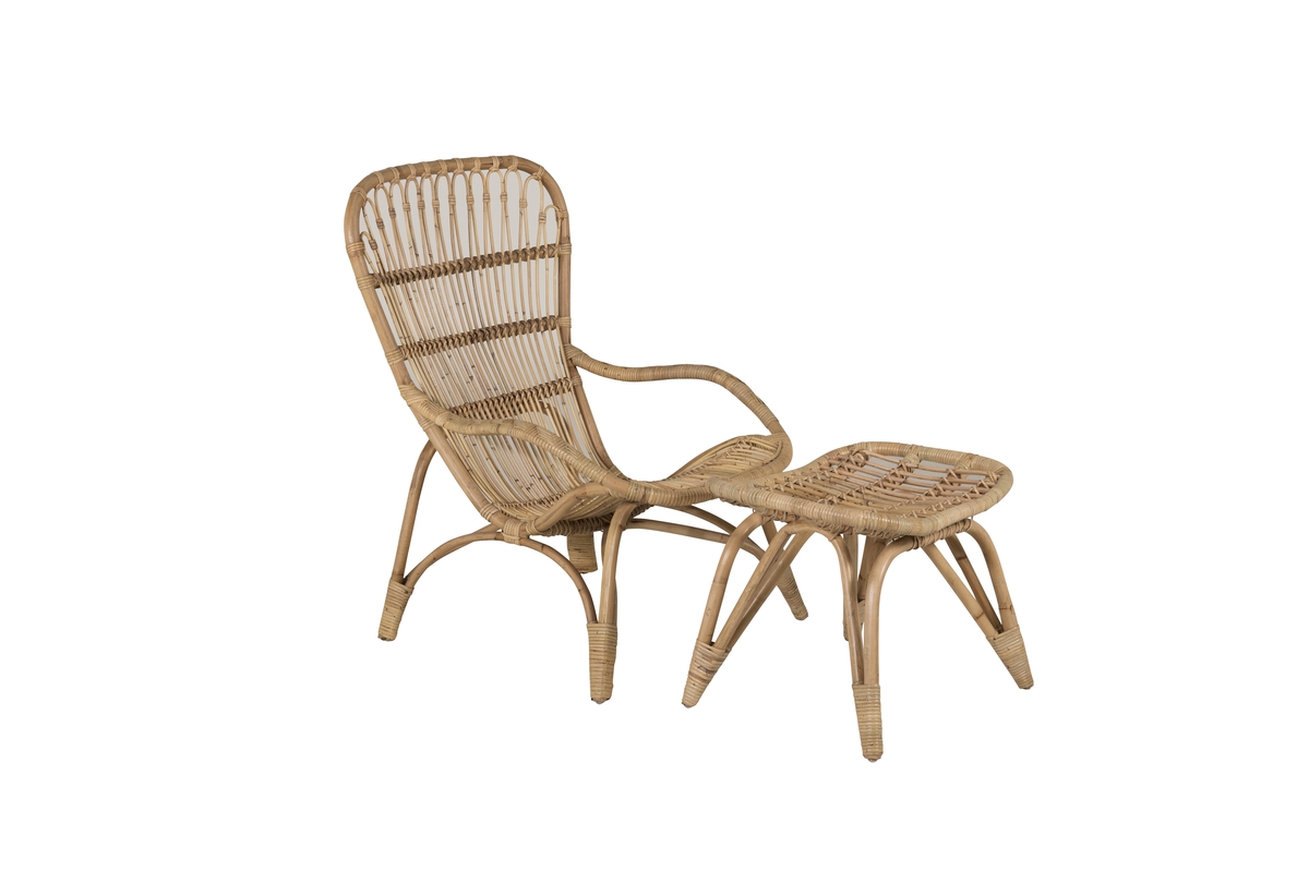 'Ella' fauteuil – Naturel/Wit