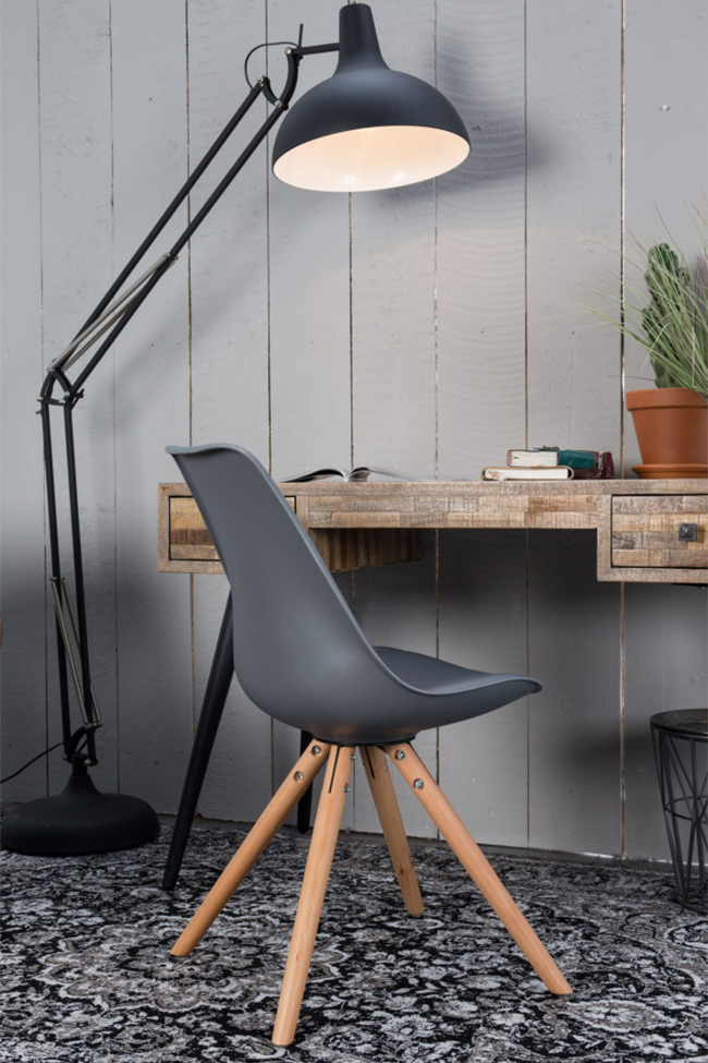 Bureau/Side table 'Leo' - Teak/Staal