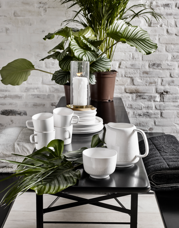 Tafel en banken 'Garden' 160x60cm - Zwart