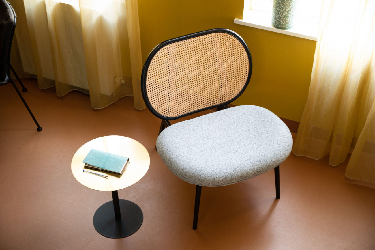 Fauteuil 'Spike' - Natuurlijk/Grijs/Zwart