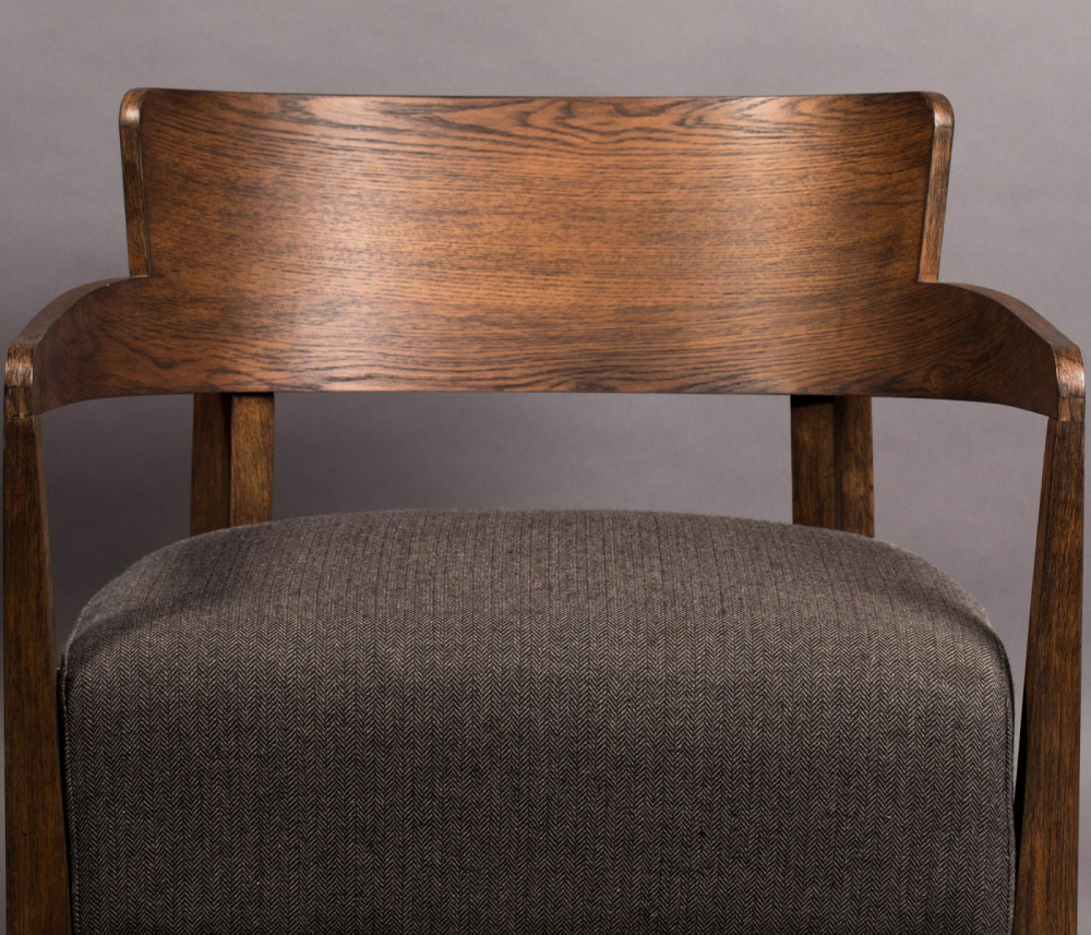 Fauteuil 'Duran' - Grijs/Bruin