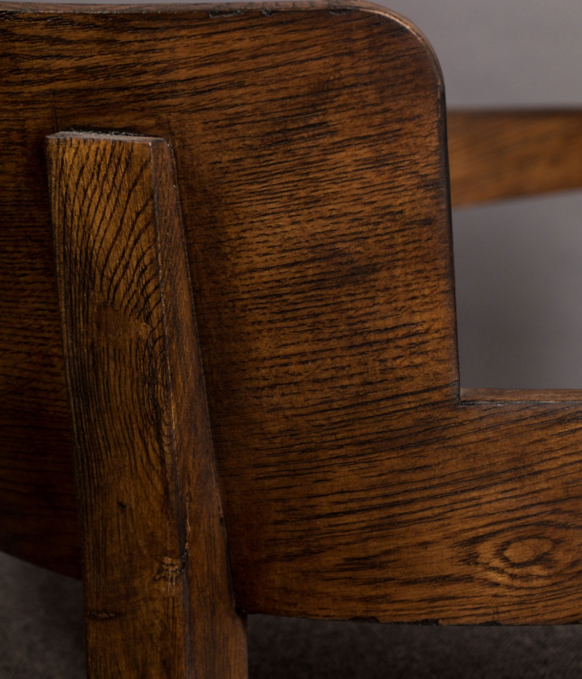 Fauteuil 'Duran' - Grijs/Bruin