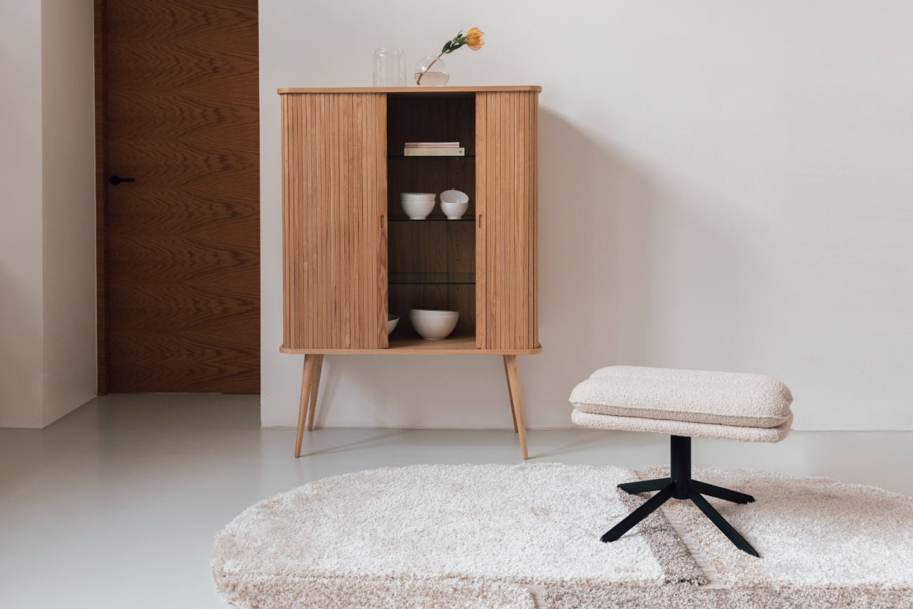 Voetenbank 'Tyler' - Ecru