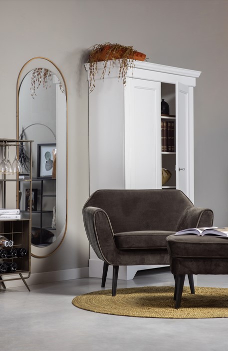 Voetenbank 'Rocco' - Groen/Velours