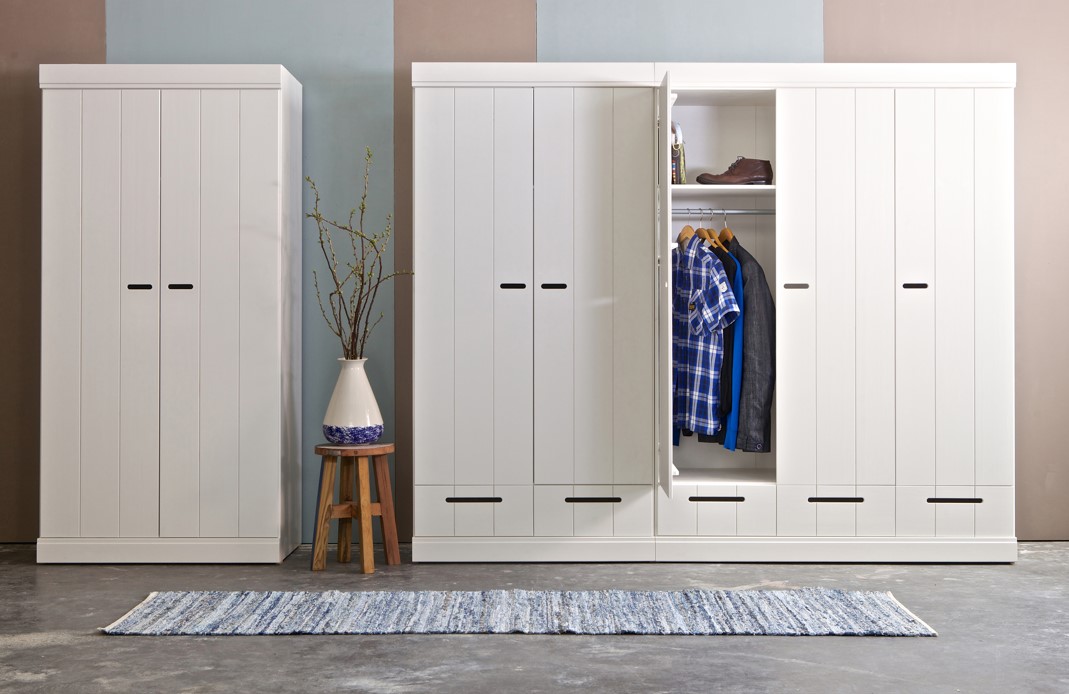 Kledingkast 'Connect' lades - wit