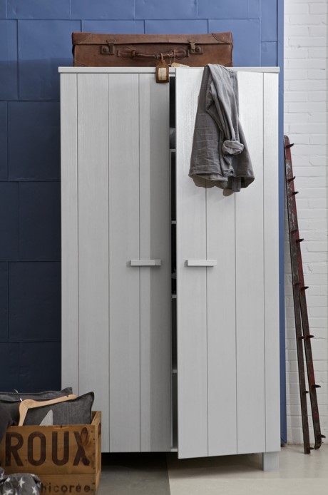 Kledingkast 'Dennis' - Betongrijs