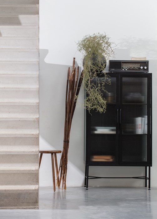 Vitrinekast 'Zion' - Zwart