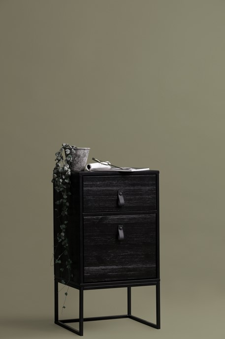 Nachtkastje 'Zola' lade+kast - Zwart
