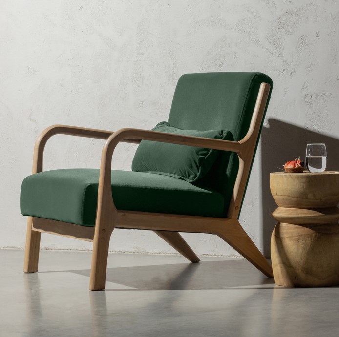 Fauteuil 'Mark' - Groene Velvet