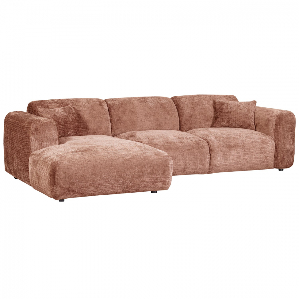 Bank ‘Cloud’ 3-zits chaise longue links - Roze-bruin