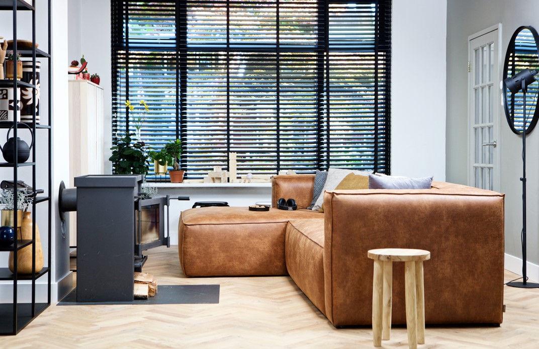 Hoekbank 'Bean' - Cognac