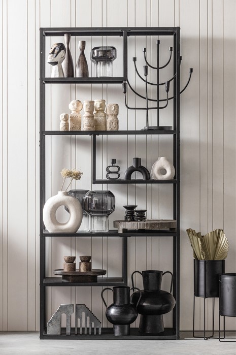 Kaarsenhouder 'Rosa' 28 cm - Bruin