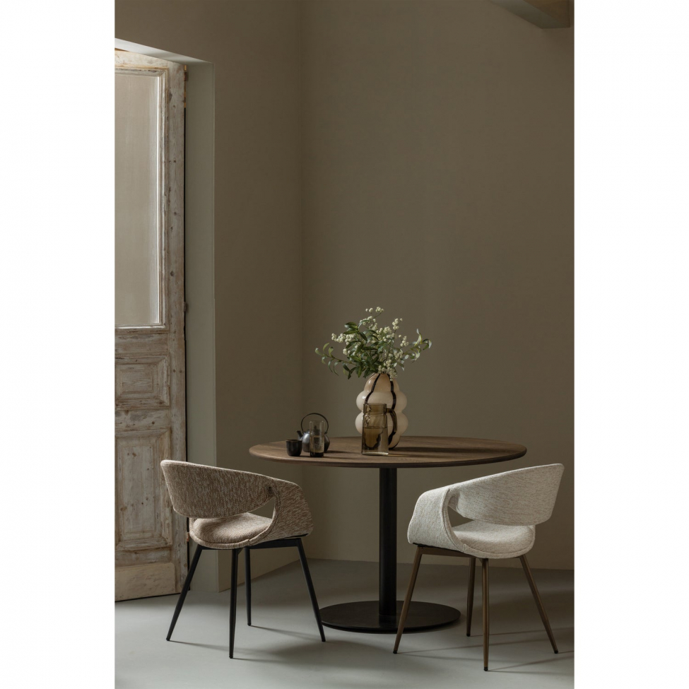 Eetstoel ‘Yossi’ - Beige/Zwart