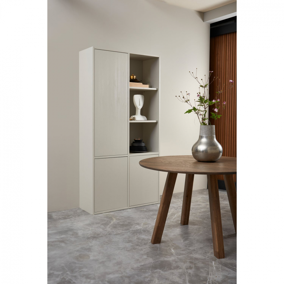 Eettafel ‘Tablo’ 120 cm rond - Donkerbruin