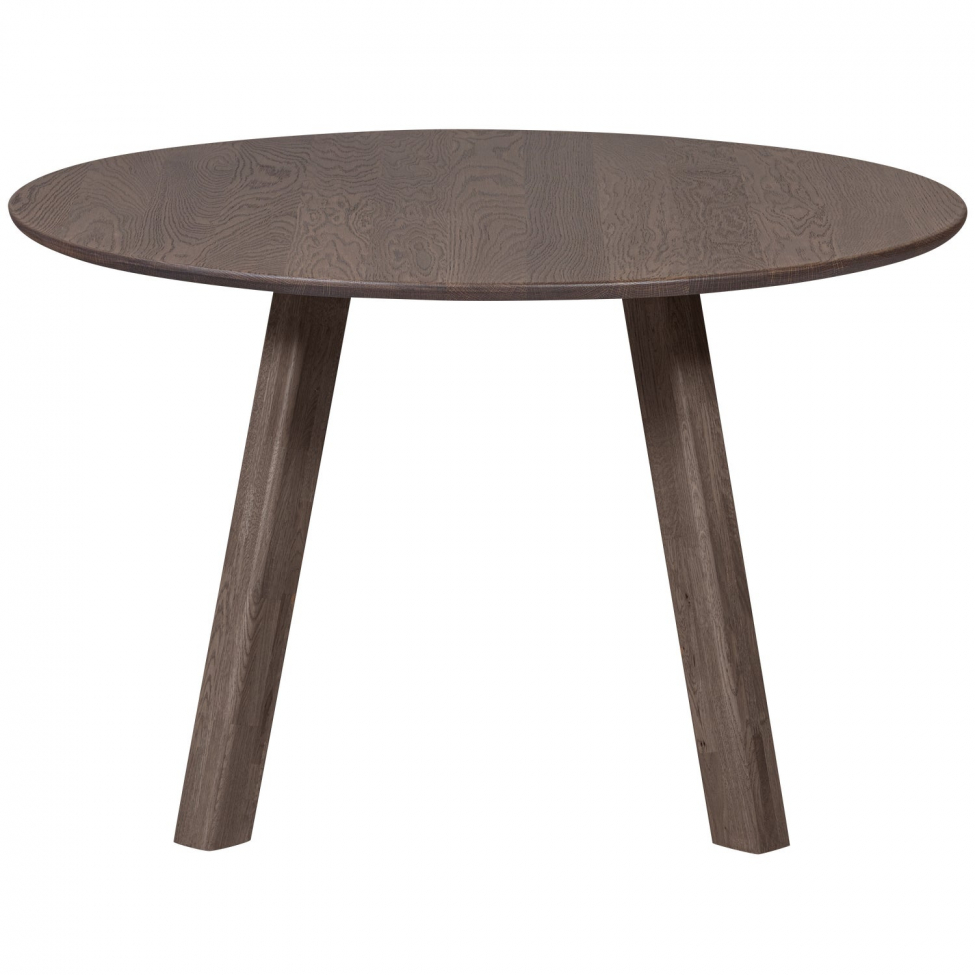 Eettafel ‘Tablo’ 120 cm rond - Donkerbruin