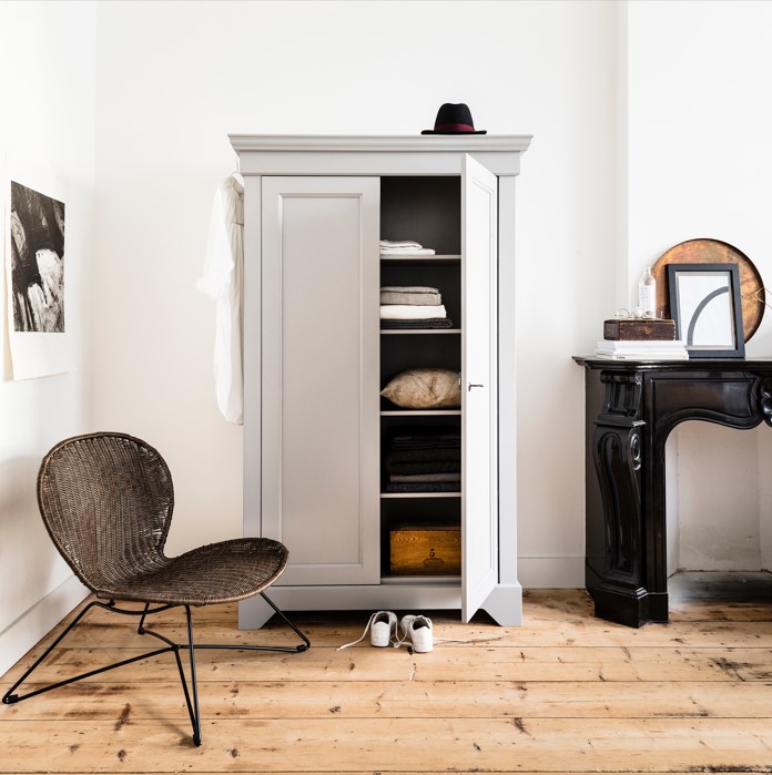 Kledingkast 'Isabel' - Betongrijs