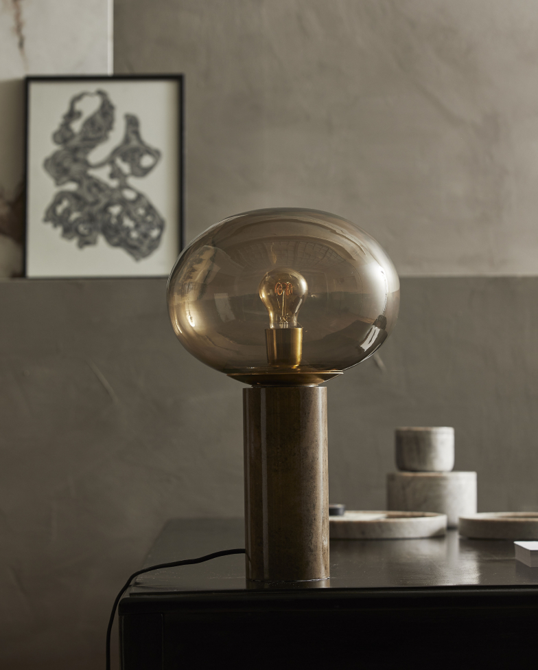 Tafellamp 'Bes' - Rook/Messing