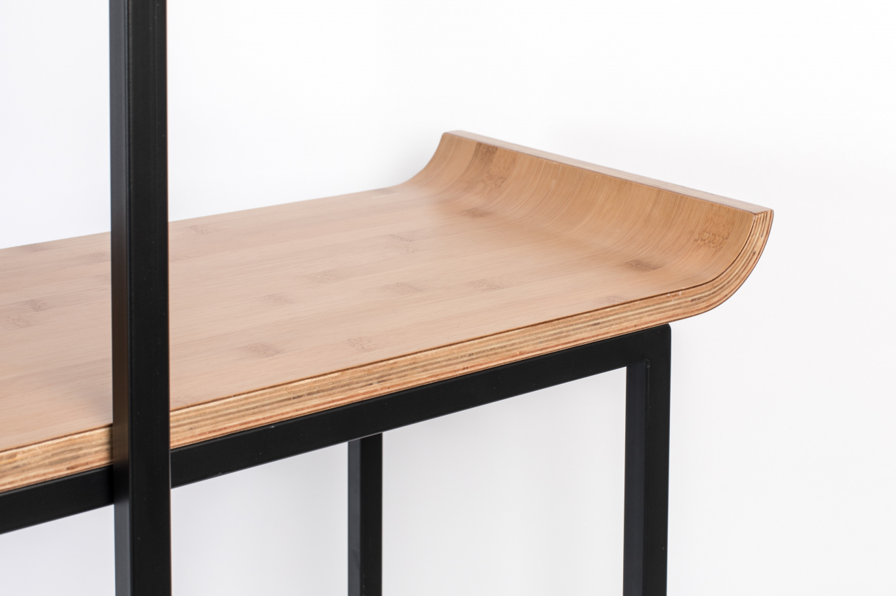 Plank 'Flodka' - Zwart/Hout