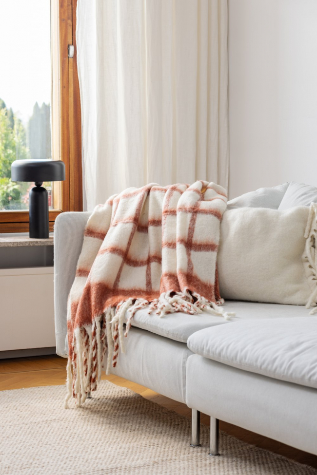 Plaid 'Rachel' 130x170cm - Roze