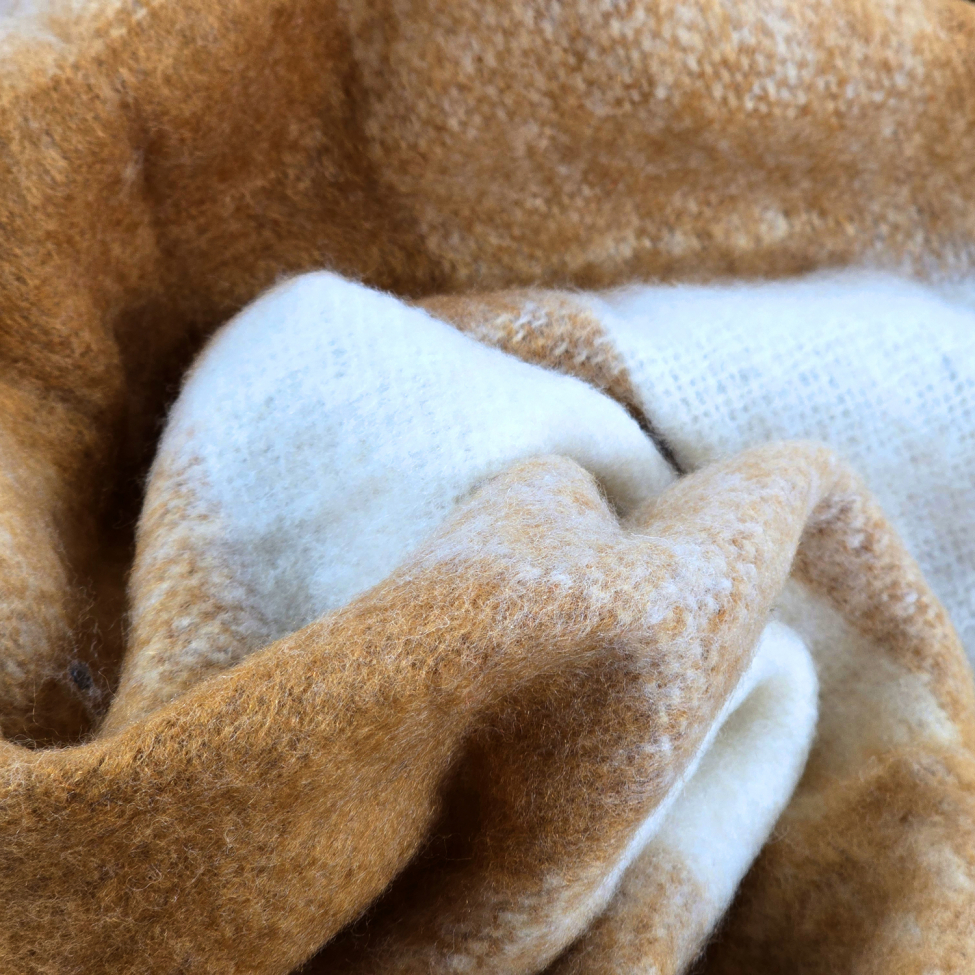 Plaid 'Phoebe' 130x170cm - Geel