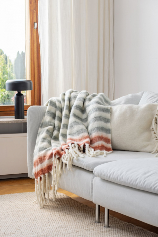 Plaid 'Monica' 130x170cm - Roze