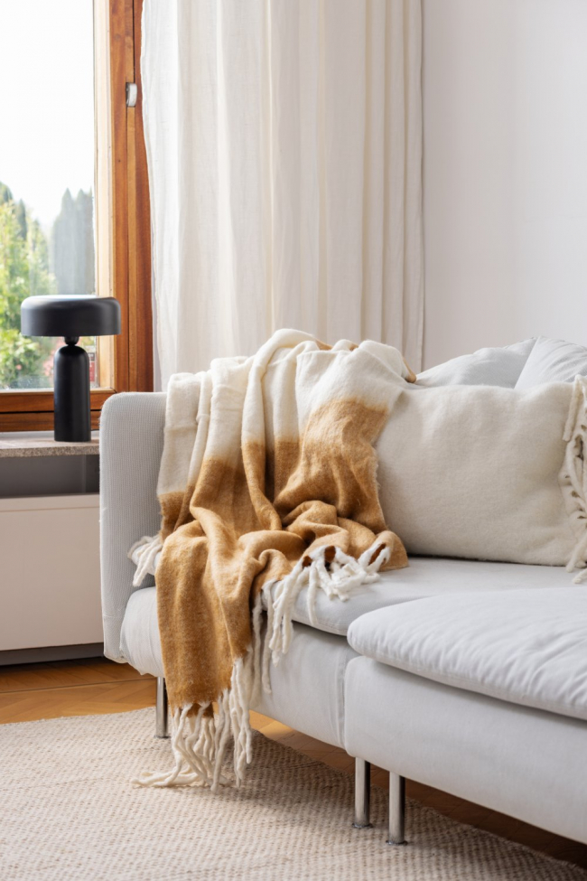 Geruite 'Carrie' 130x170cm - Geel