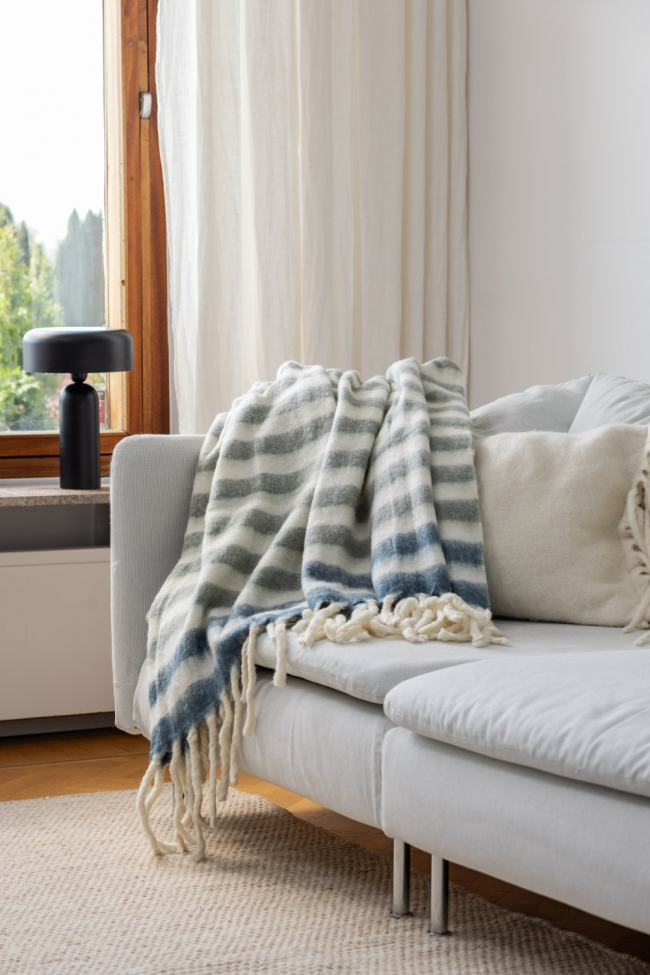 Geruite 'Carrie' 130x170cm - Blauw