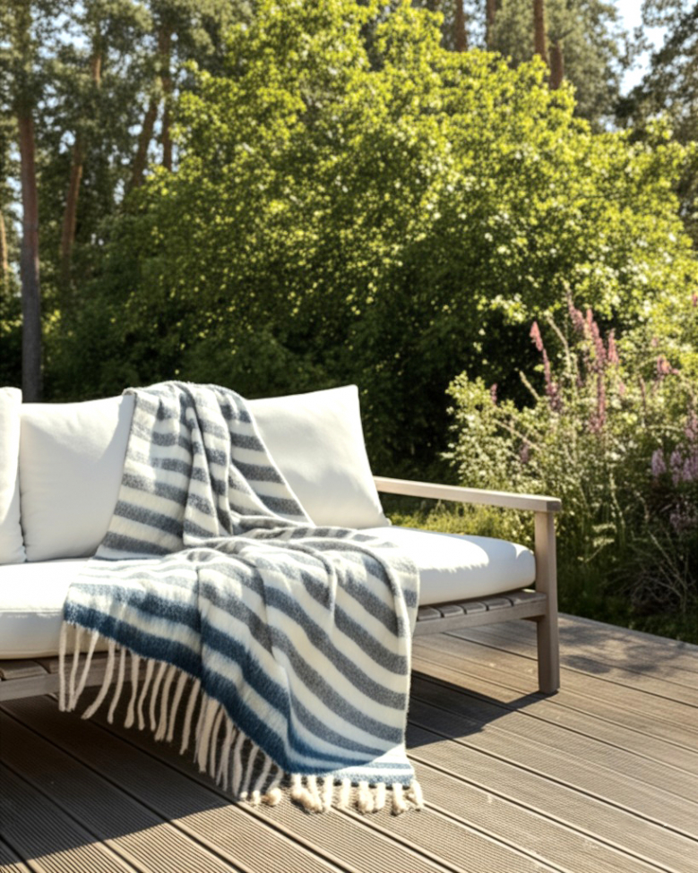 Geruite 'Carrie' 130x170cm - Blauw