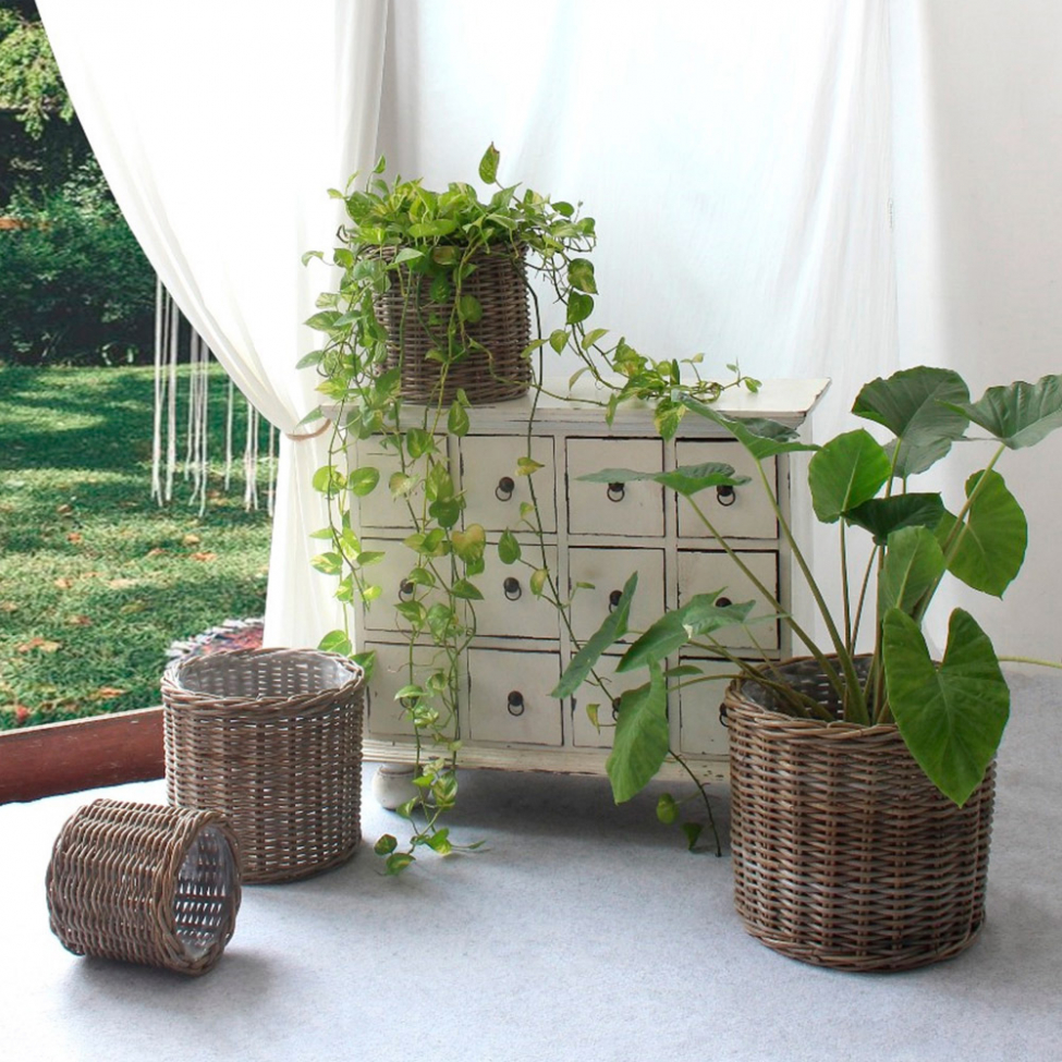 Mand 'Bogor' 4-pack - Natuurlijk