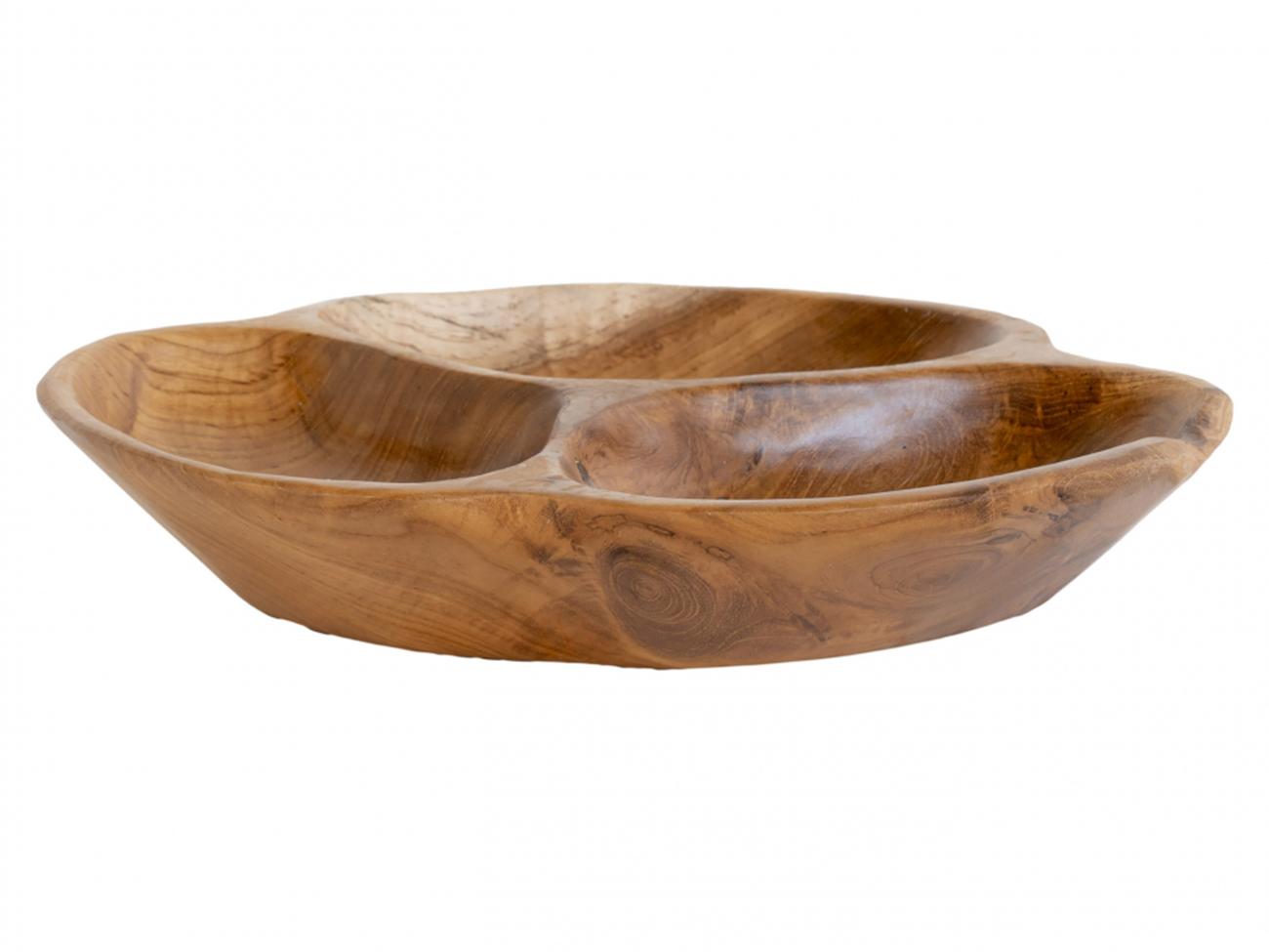 Houten kom 'Nola Teak' - Natuurlijk