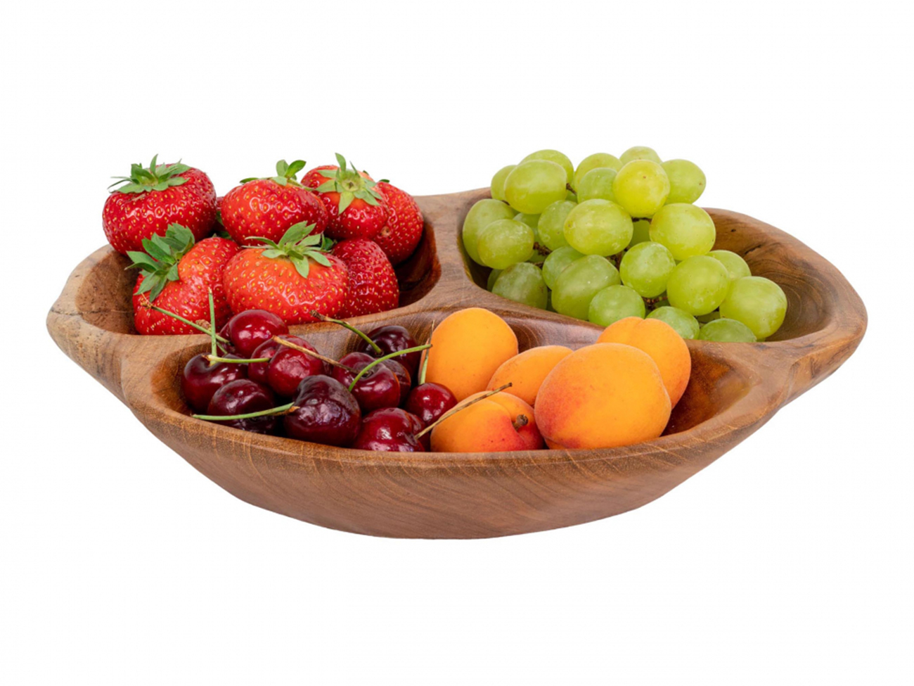 Houten kom 'Nola Teak' - Natuurlijk