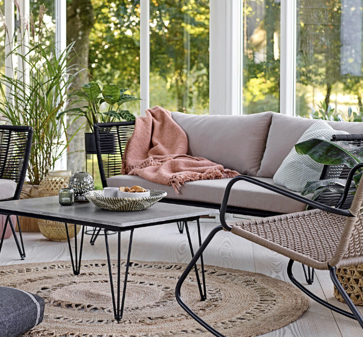 Bank 'Mundo' - Zwart/Beige