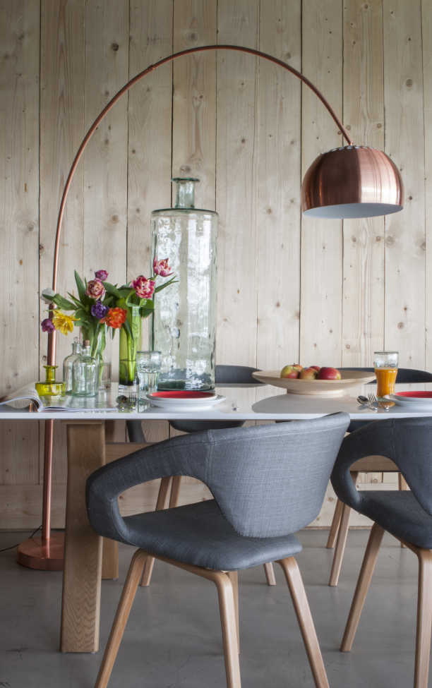 Vloerlamp 'Bow' - Koper