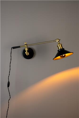 Wandlamp 'Penelope' - Zwart