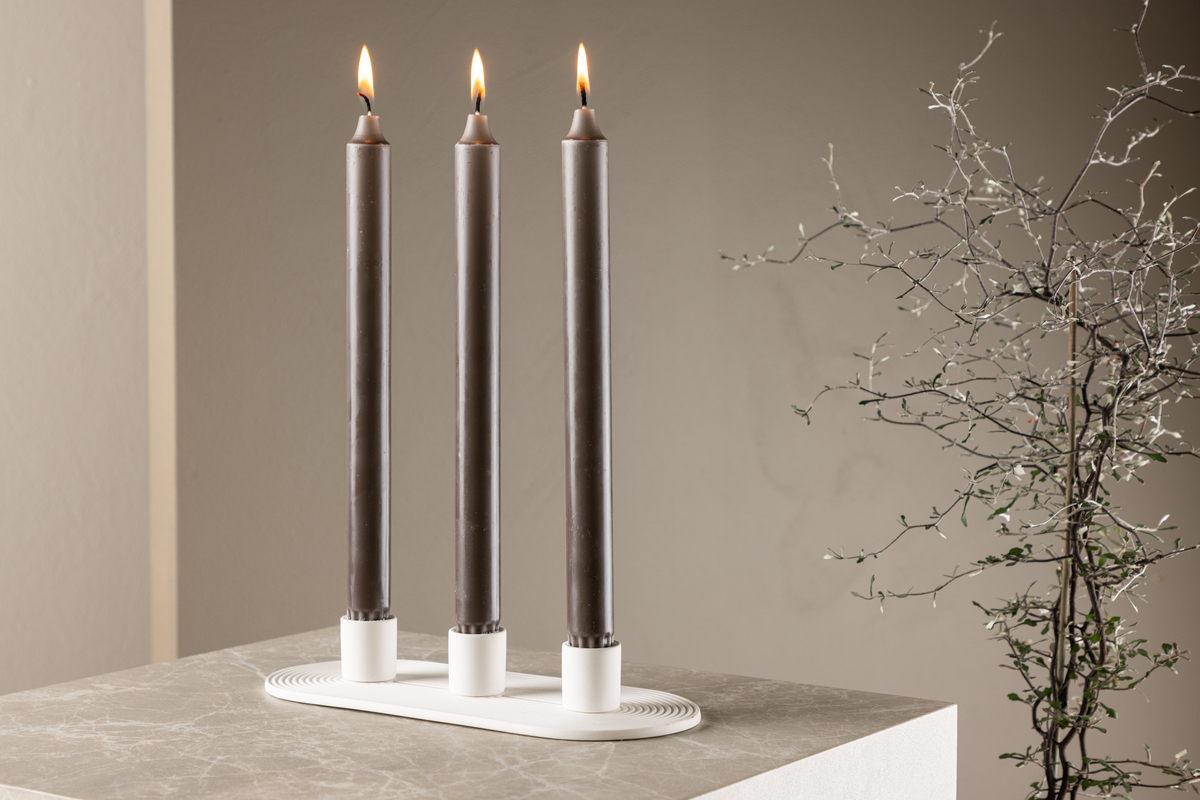 Kaarsenhouder 'Bronco' - Wit