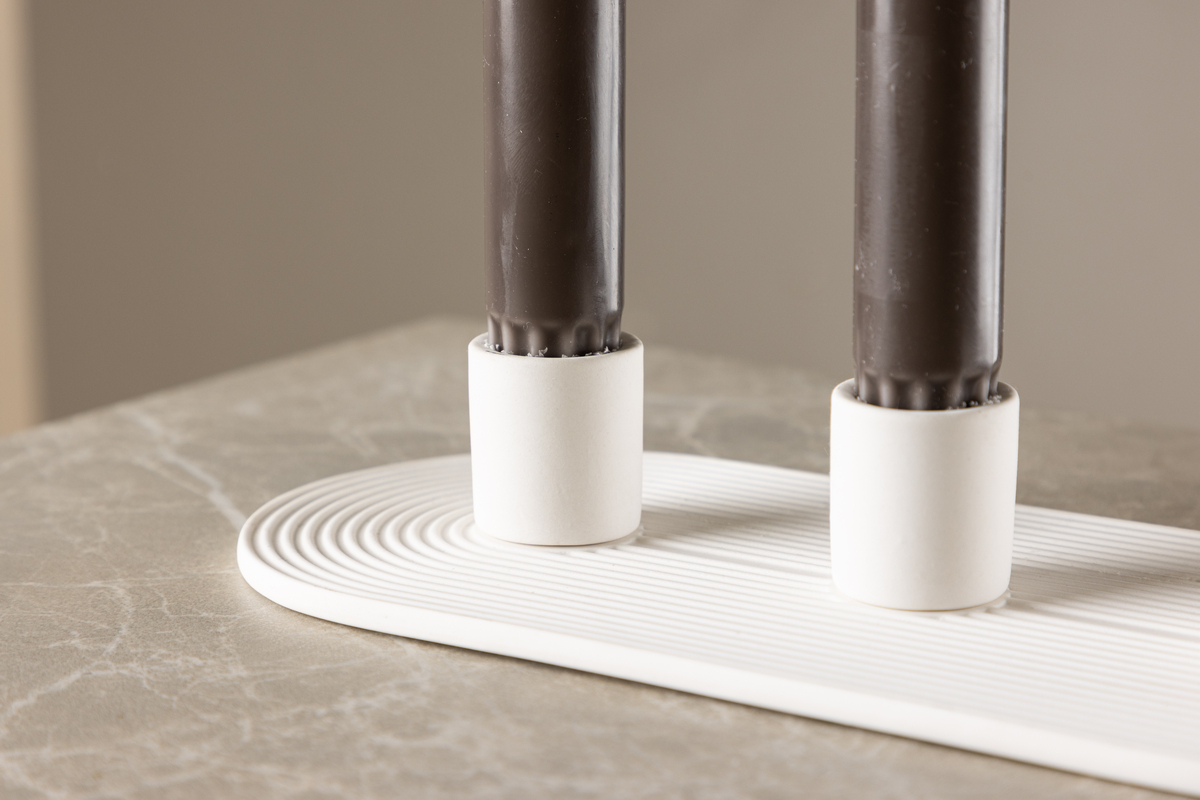 Kaarsenhouder 'Bronco' - Wit