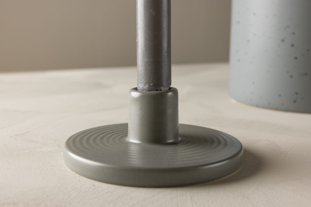 Kaarsenhouder 'Cayenne' - Grijs