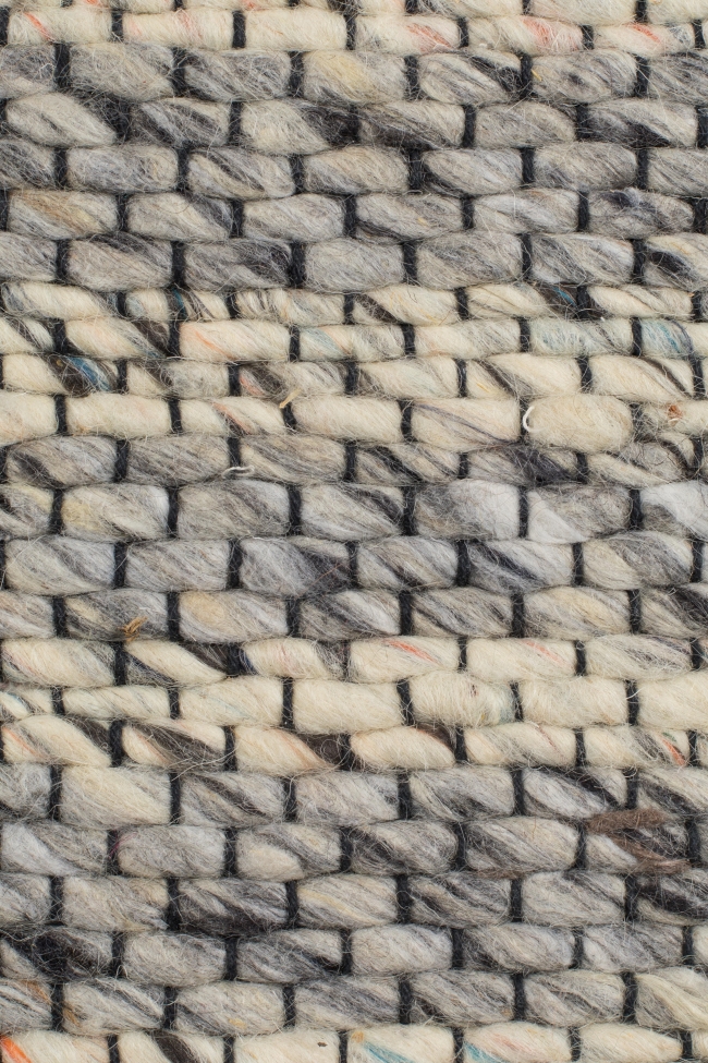 Wollen kleed 'Frills' 170x240cm - Grijs/Blauw